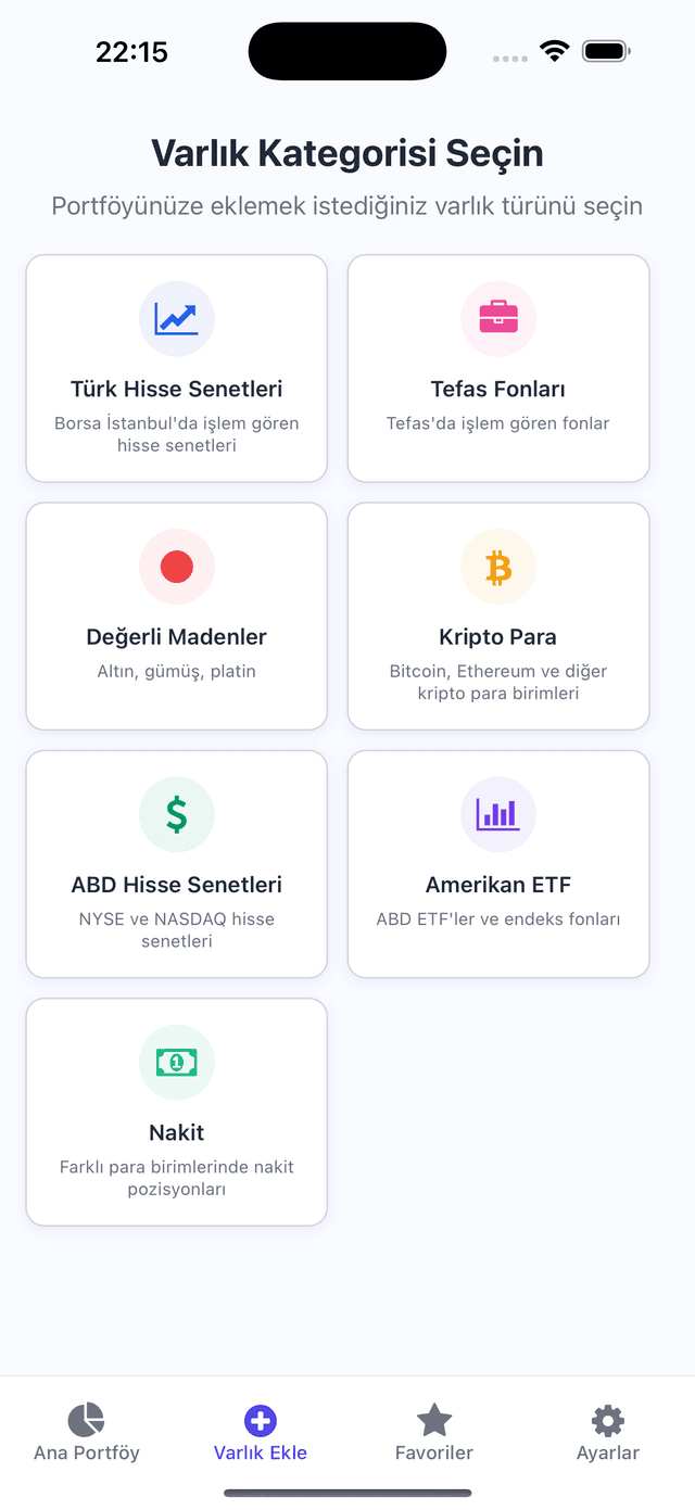 TrackIt Portfolio asset detail screen